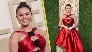 Selena Gomez Stuns in Red at 2024 Golden Globes